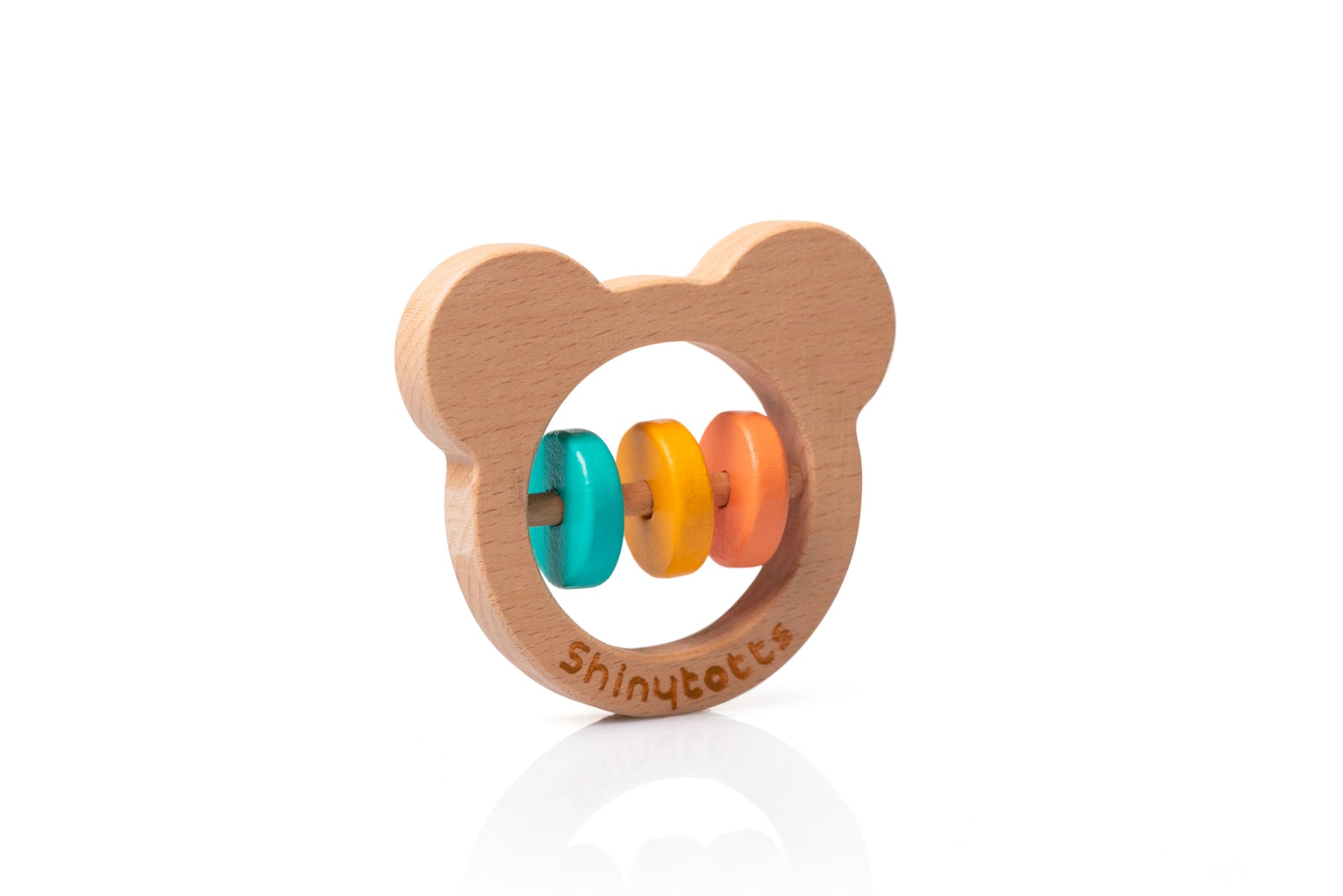 Beech Wood Bear Rattle - ShinyTotts