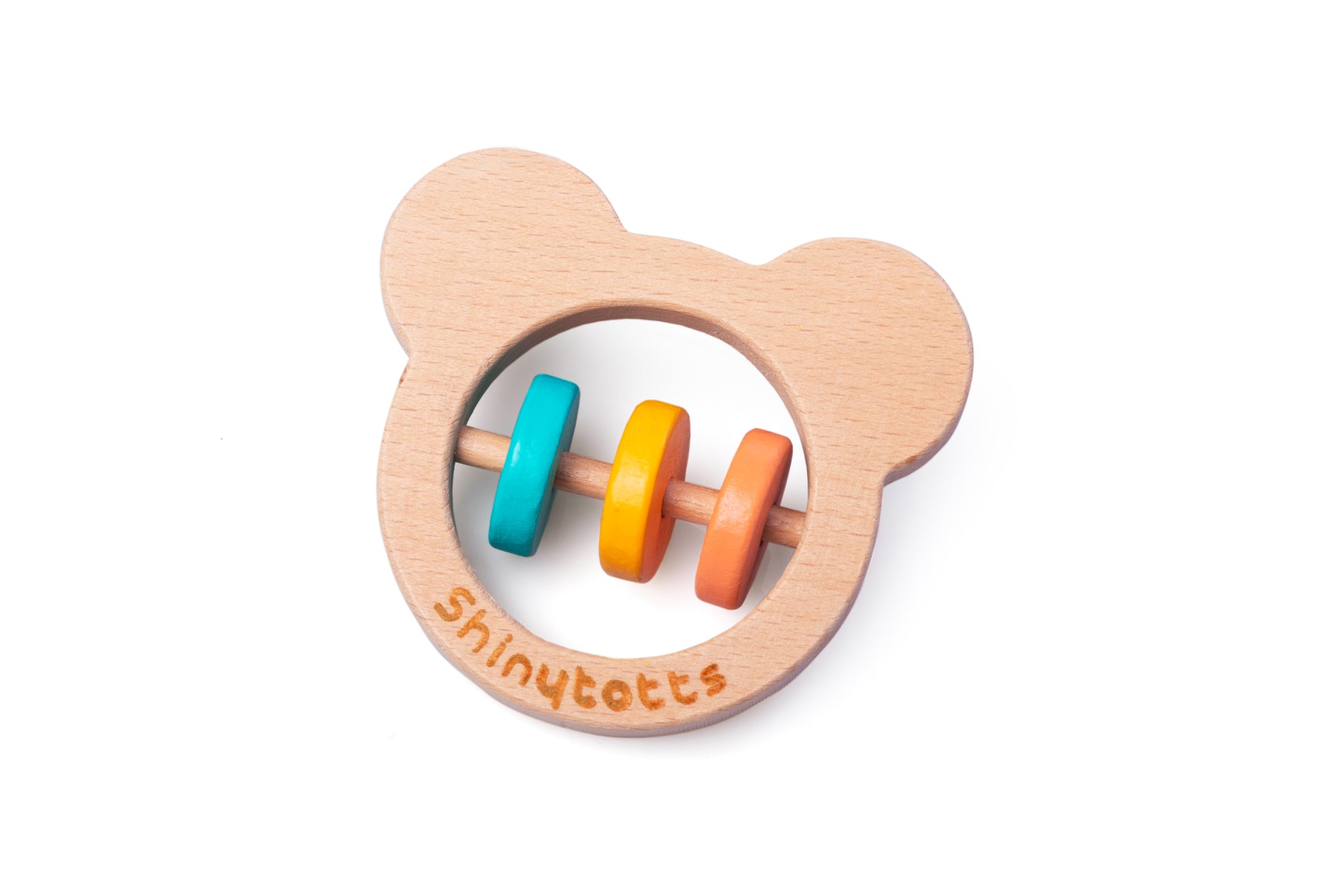 Beech Wood Bear Rattle - ShinyTotts