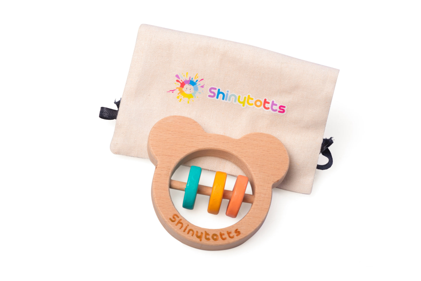 Beech Wood Bear Rattle - ShinyTotts
