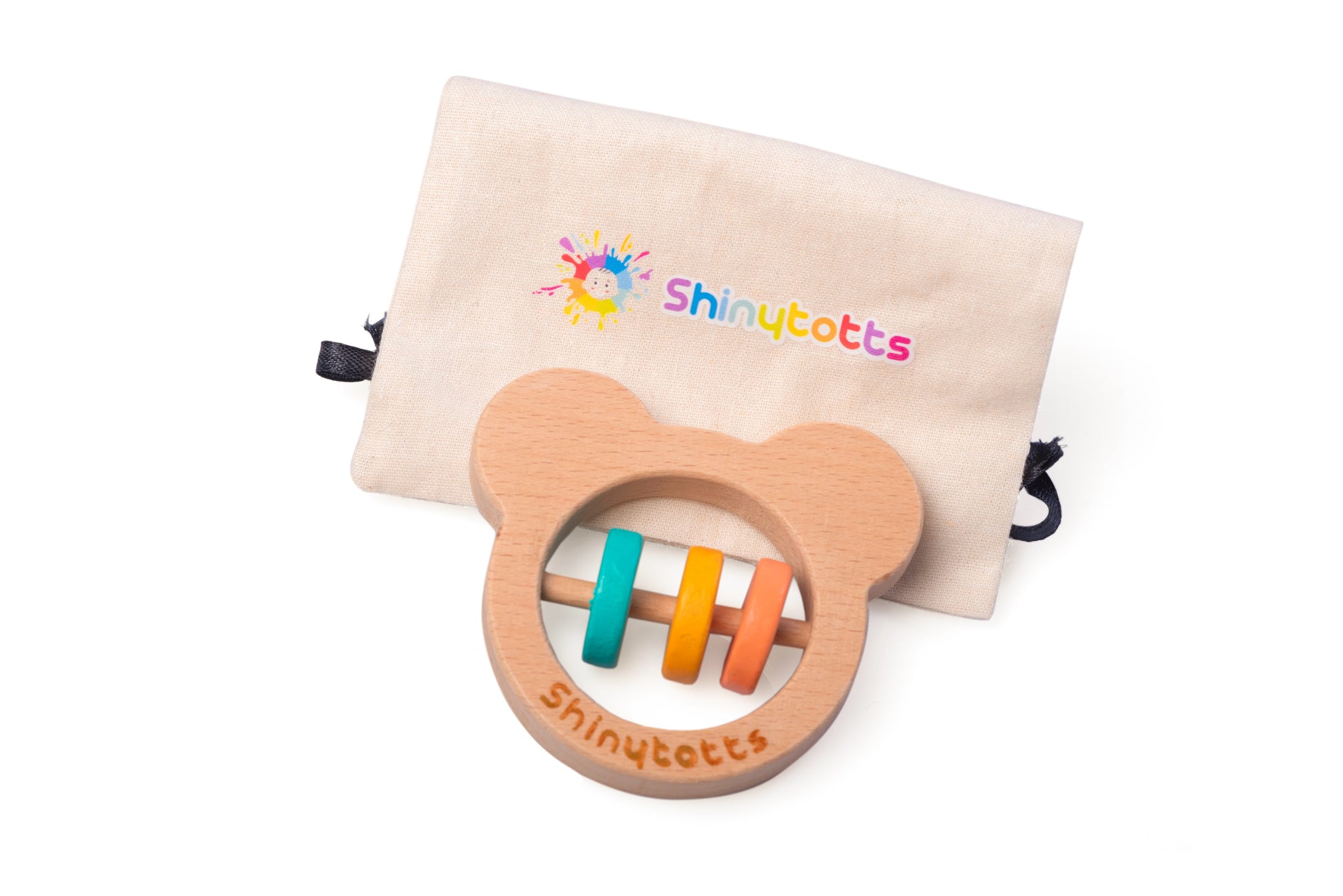 Beech Wood Bear Rattle - ShinyTotts