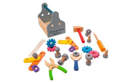 Wooden Tool Kit Set with Tool Box