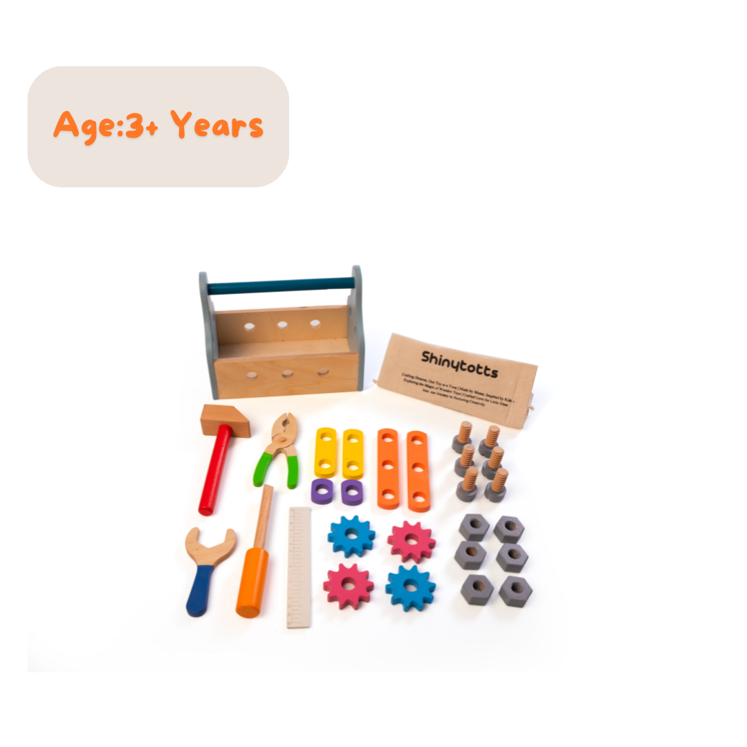 Wooden Tool Kit Set with Tool Box