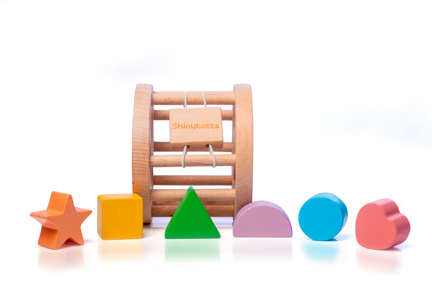 Beech Wood Shape Sorting Wheel - ShinyTotts