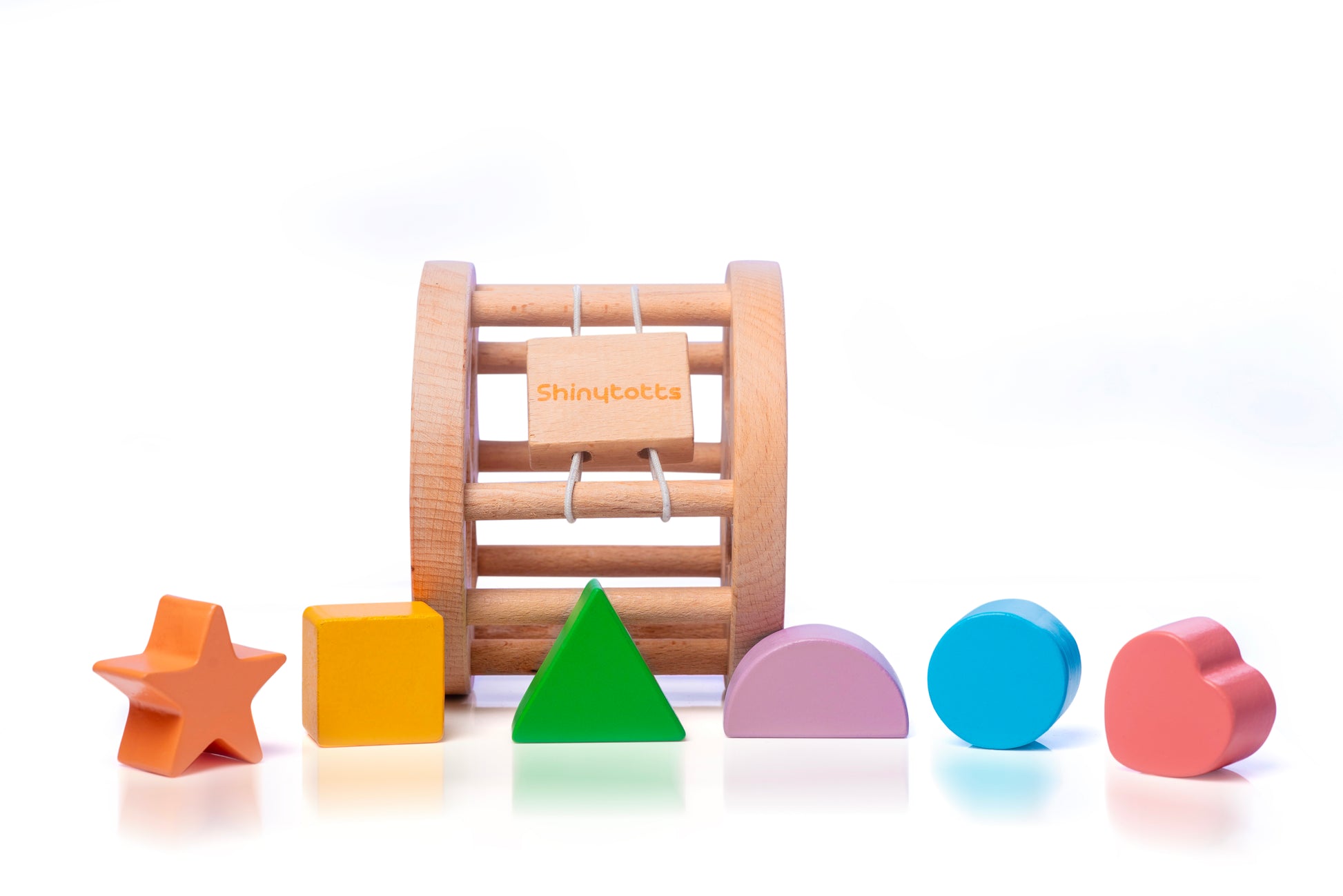 Beech Wood Shape Sorting Wheel - ShinyTotts