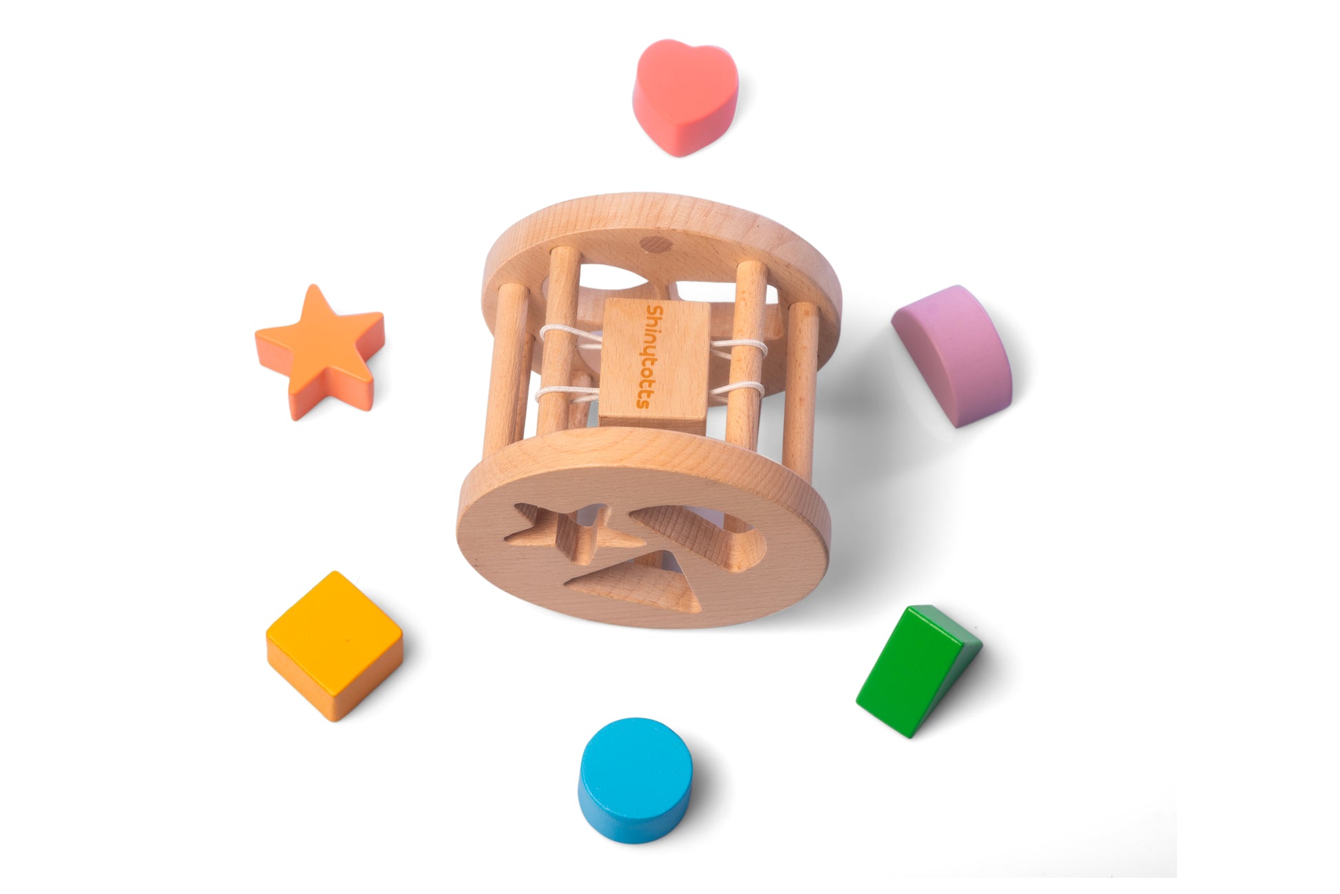 Beech Wood Shape Sorting Wheel - ShinyTotts