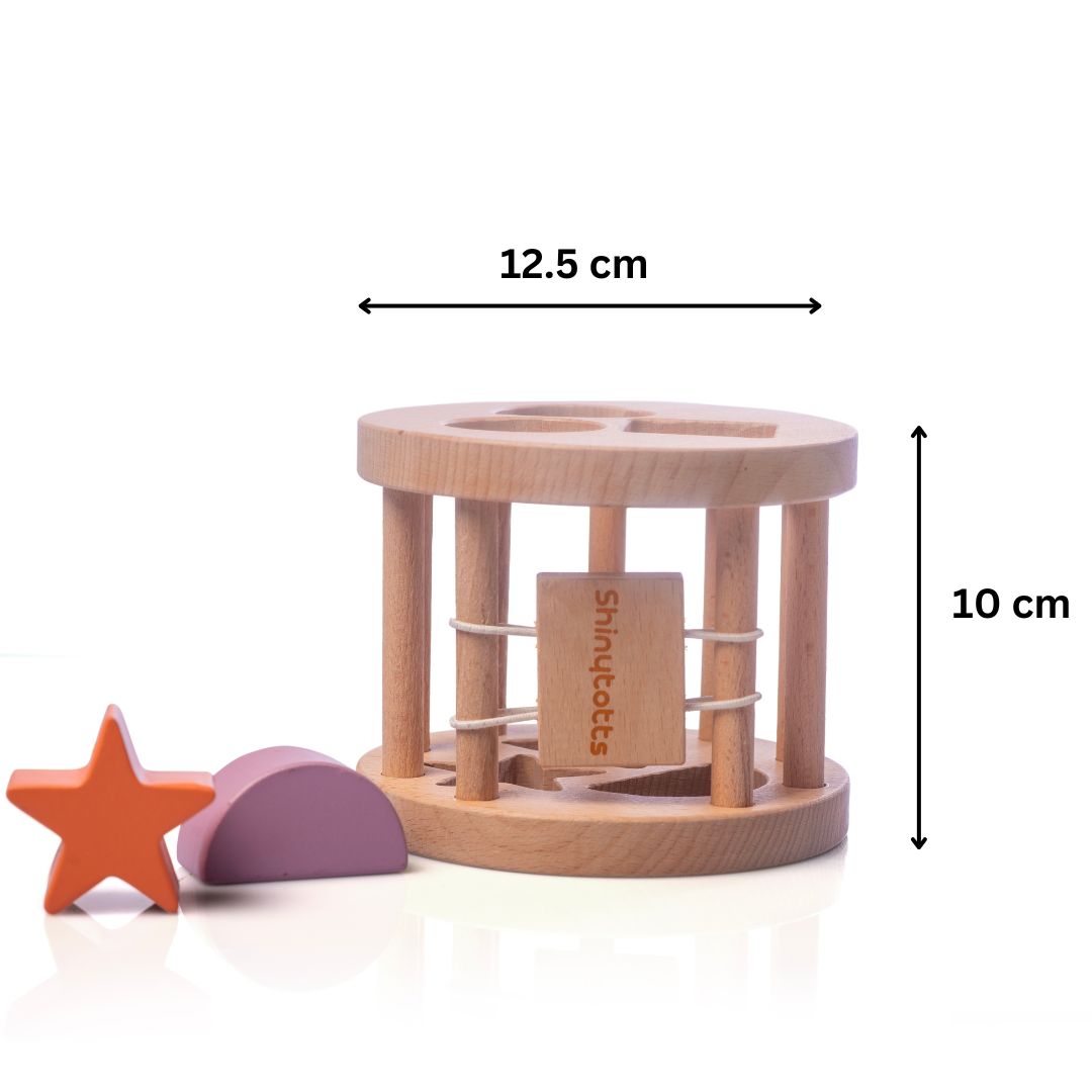 Beech Wood Shape Sorting Wheel - ShinyTotts