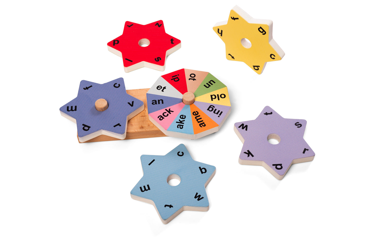Wooden 3-Letter, 4-Letter Word Matching Puzzle Board