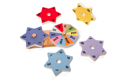 Wooden 3-Letter, 4-Letter Word Matching Puzzle Board